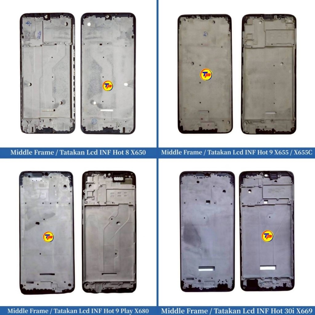 Middle Frame - Tatakan Lcd Infinix Hot 8 X650 - Hot 9 X655 - X655C - Hot 9 Play X680 - Hot 30i X669