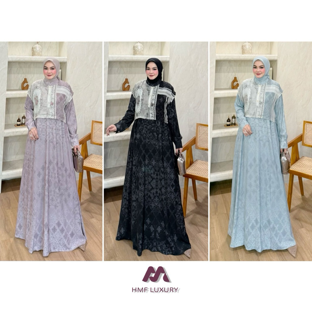 COD Kameela dress vol 2 Elliora dress vol 4 by HMF Luxury gamis terbaru ori brand gamis premium gami