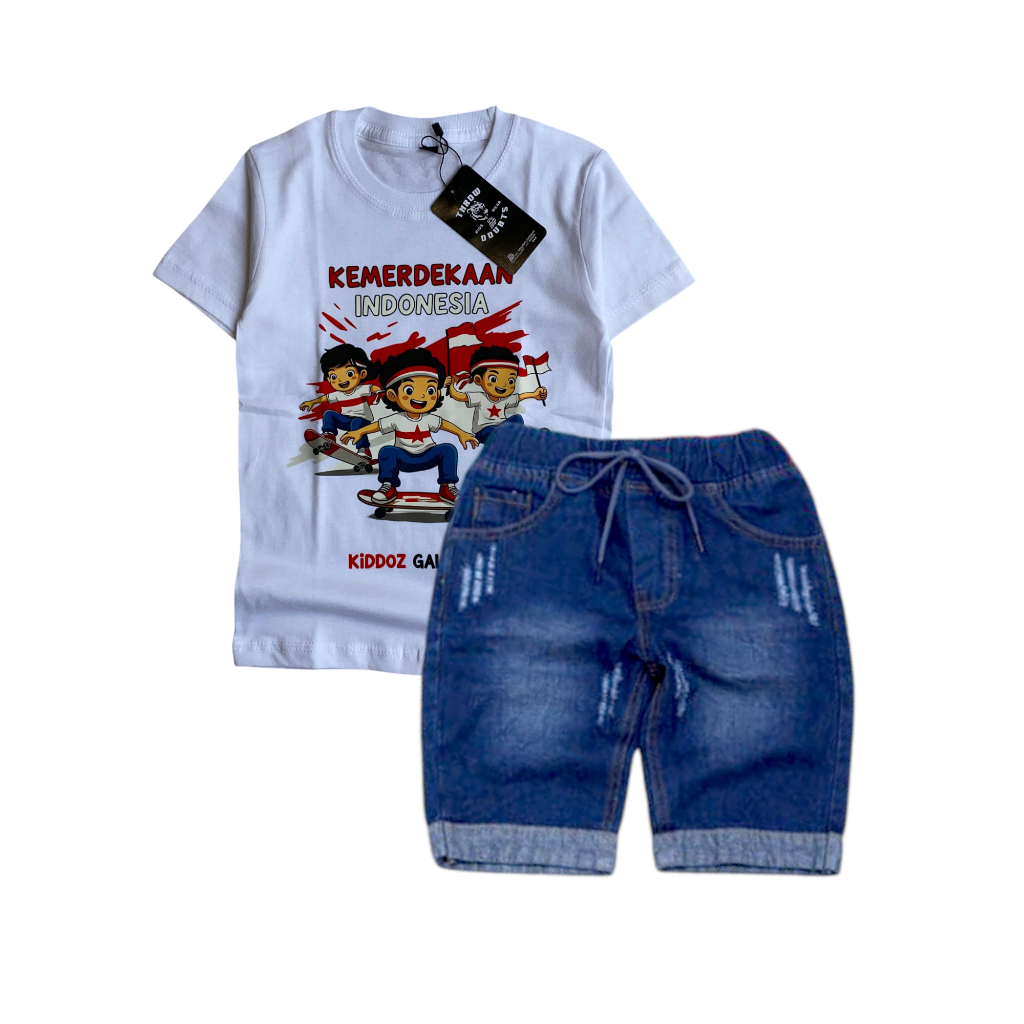 Setelan 17 Agustus Anak laki laki Baju Kemerdekaan Merah Putih