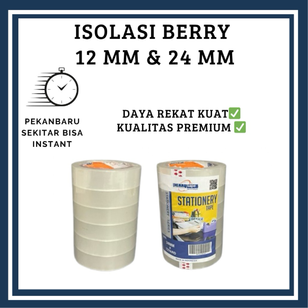 

Isolasi Berry Clear White Super Kuat - Isolasi Laundry - 72 Yard Reall Termurah