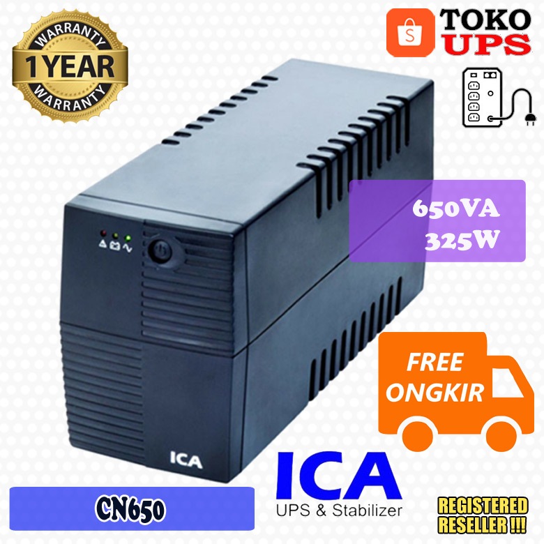 UPS ICA CN650 650VA 325W Cocock Backup 1Unit PC Kantoran