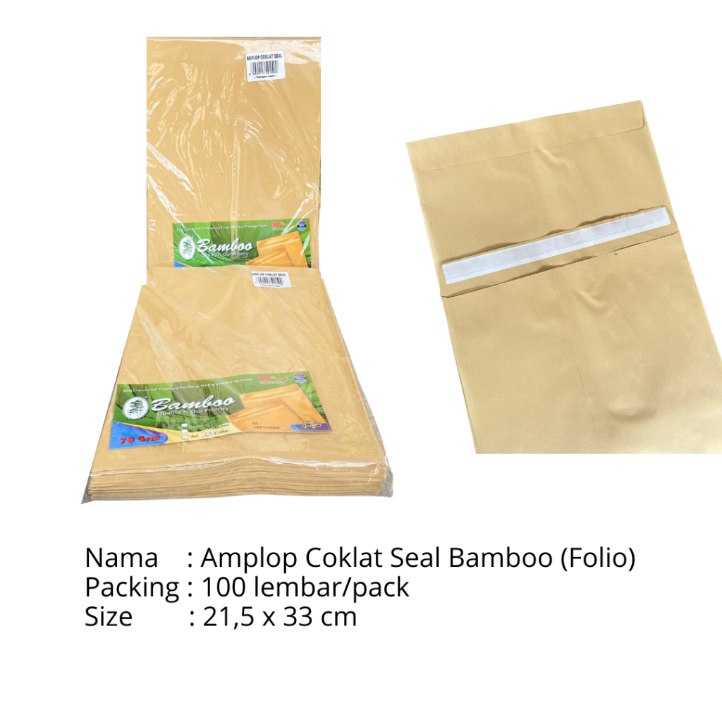 

Amplop Coklat Seal Bamboo (Folio)
