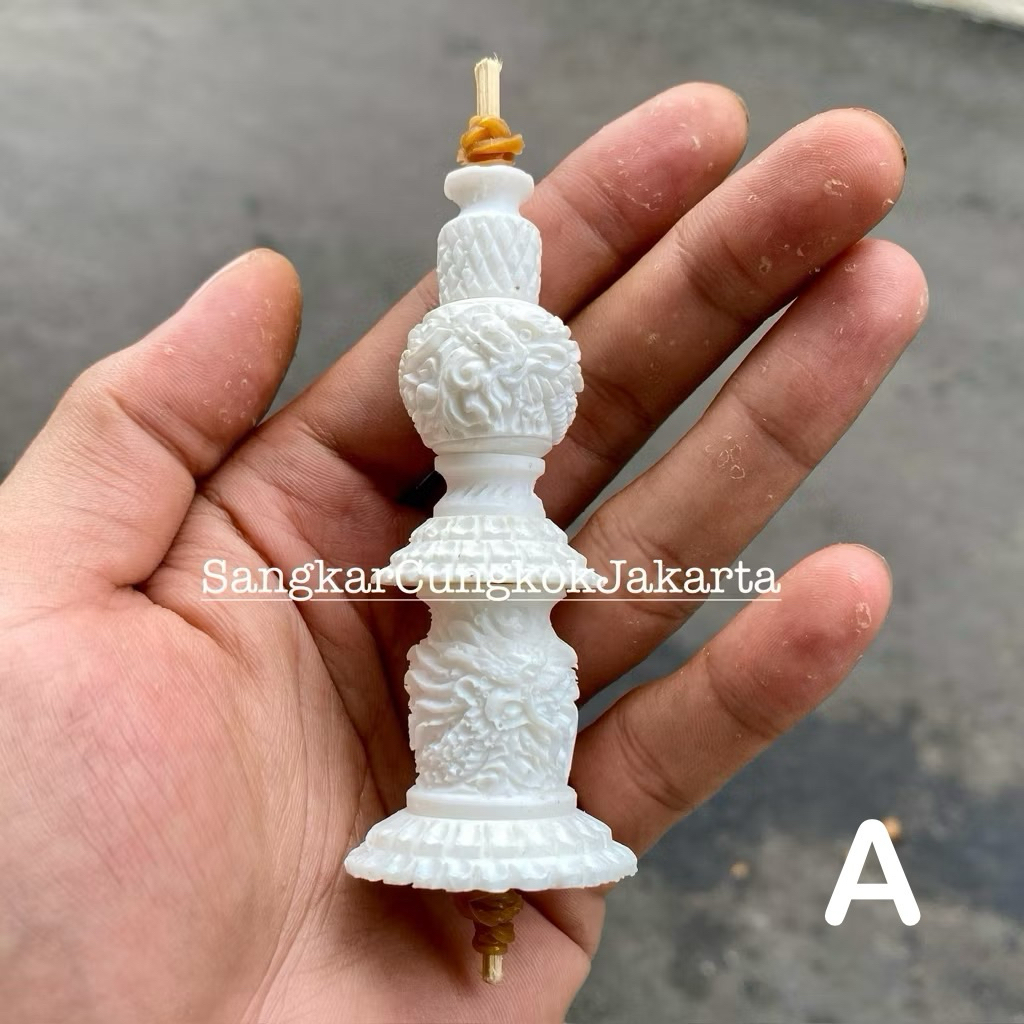 Pion Ukir Sangkar Cungkok Pleci Bahan Resin Isi Crown Ukir