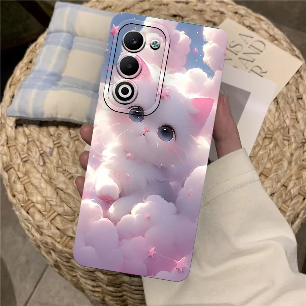 Best Sale Softcase Hp Oppo A5 5G Casing Hp Oppo A60 2024 Terbaru - Softcase Karet Fashion Kucing