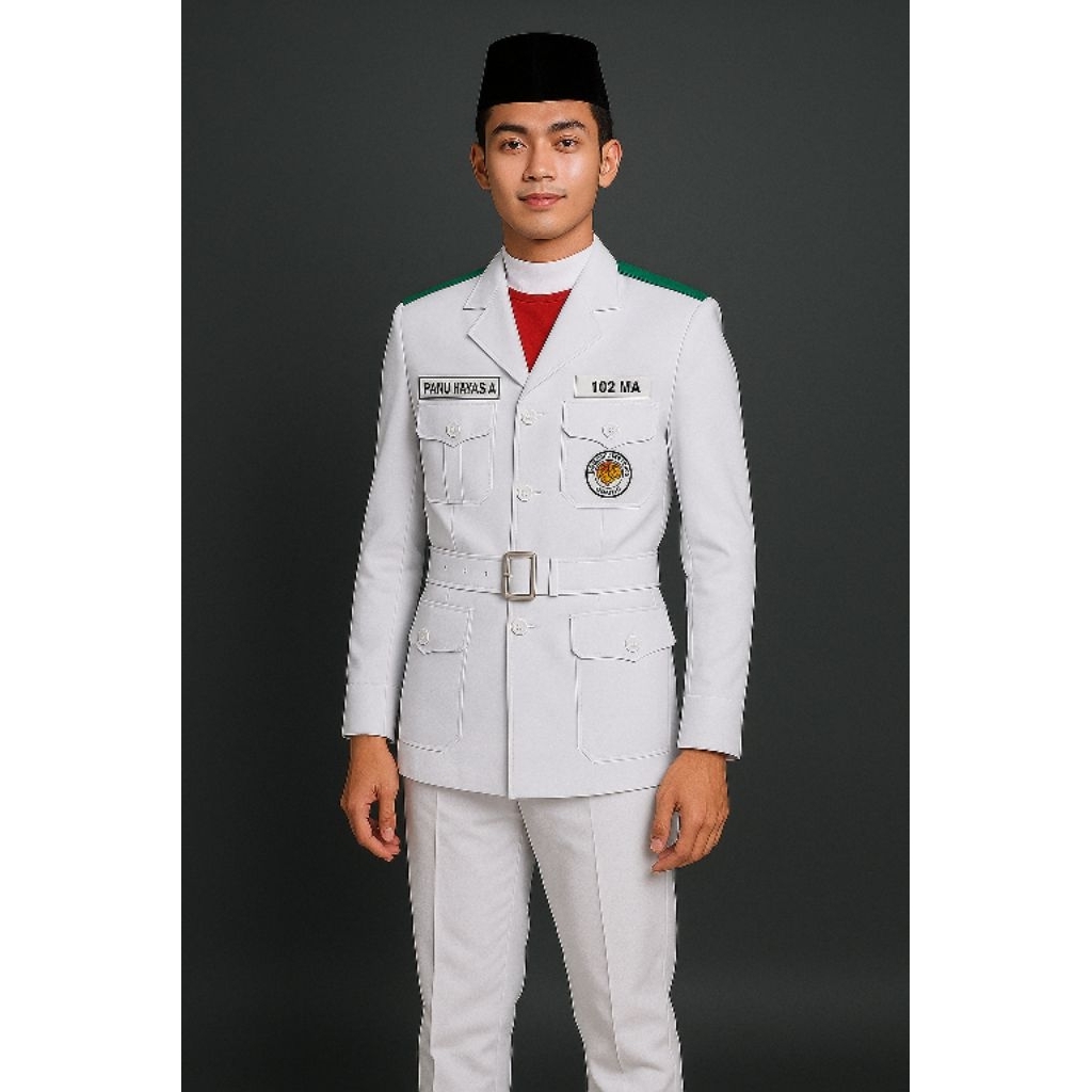 setelan baju pdu paskibra/satu set baju pdu paskibra cowo/baju pdu paskibra/seragam pdu paskibra/ser