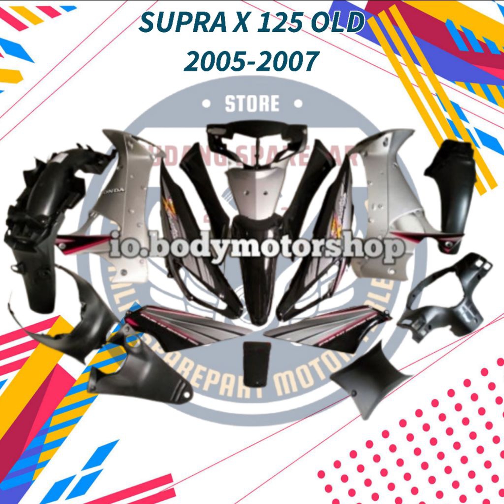 Full bodi supra x 125 old silver 2005-2007, full bodi supra x 125 lama, Cover bodi supra x 125 old