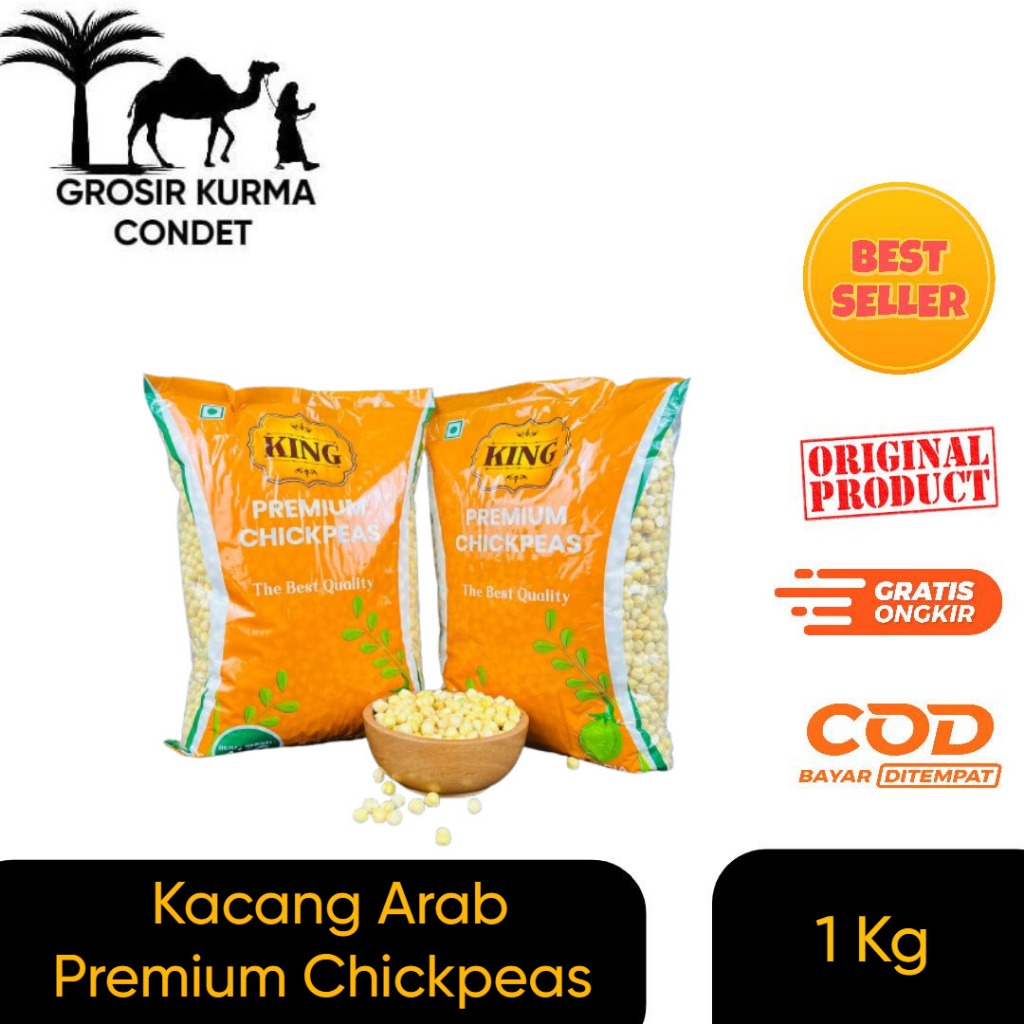 

Kacang Arab King Premium 1 Kg Gurih Asli Oleh Oleh Haji & Umroh Chickpea