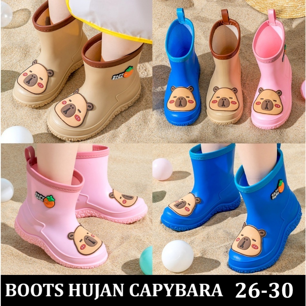 SD24 2025 Sepatu Boot Boots Hujan Kapibara Capybara Outdoor anak laki laki perempuan original import