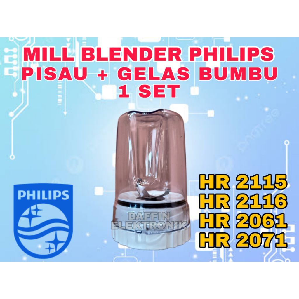 Gelas Bumbu + Pisau Blender Philips | Wettmill Blender Philips | Gelas Bumbu Basah Blender Philips |