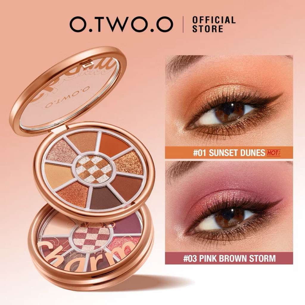 OTWOO 9 Warna Eyeshadow Palette High Pigment Waterproof Long-Lasting Eyeshadow