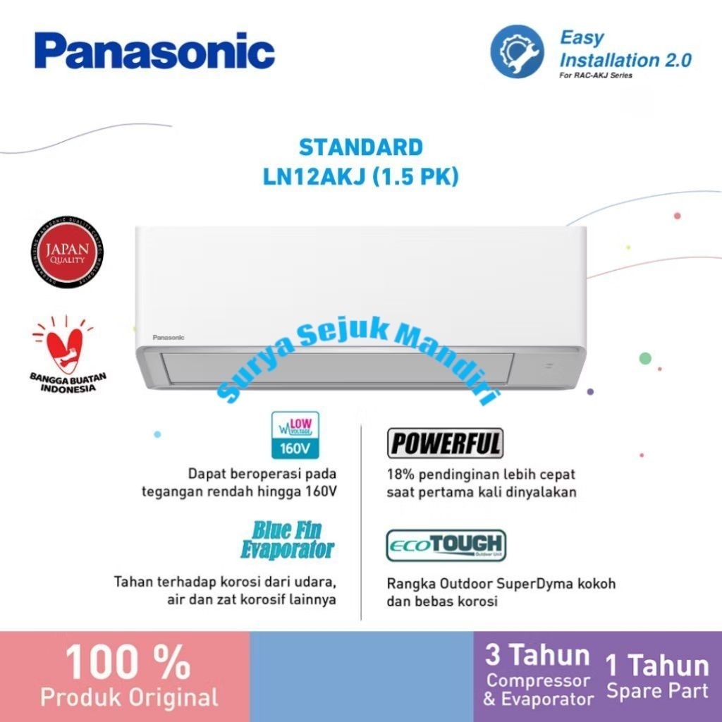 PANASONIC AC STANDART 1.5PK R32 LN12AKJ AC PANASONIC STANDART 1.5PK LN12AKJ