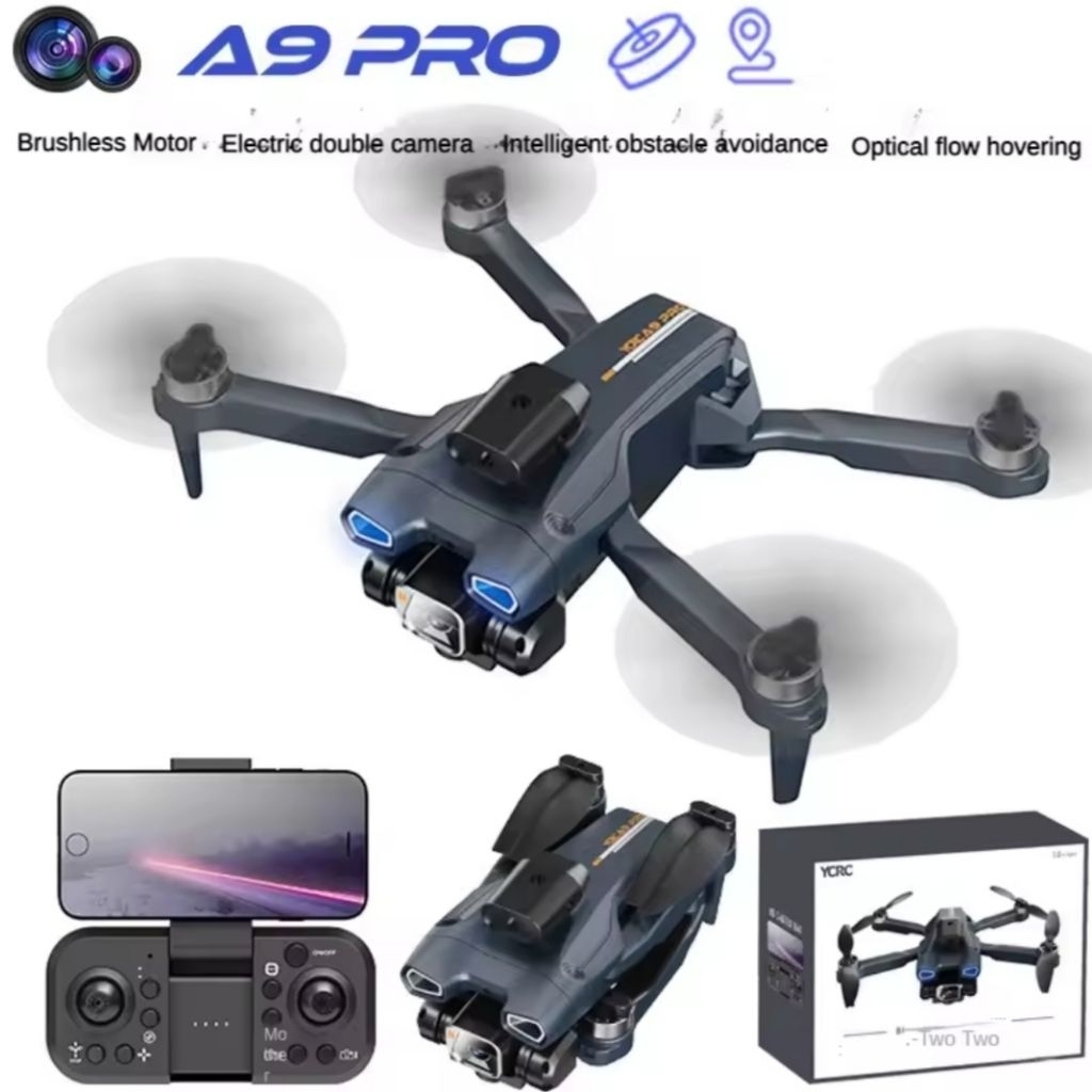 Drone A9 Brushless Motor 8K Dual Kamera ESC OAS Optical Flow