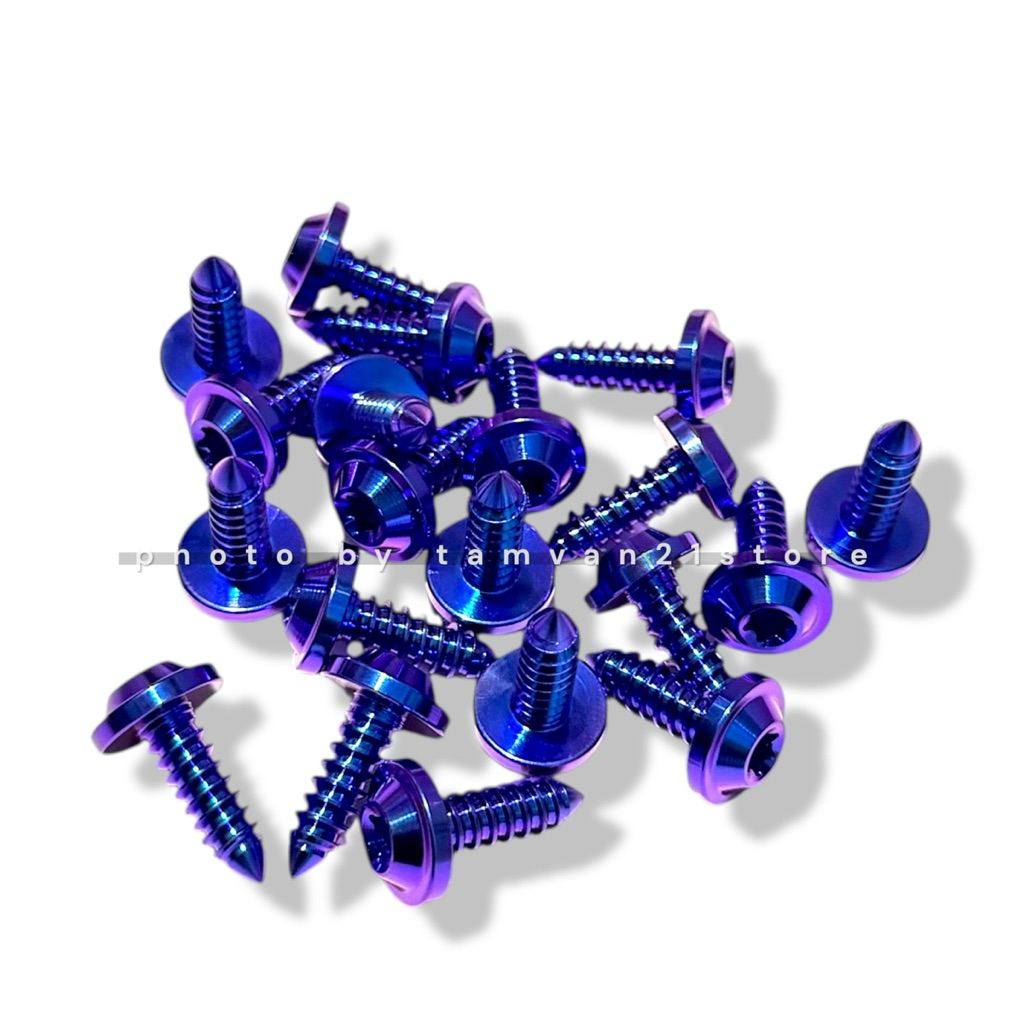 SKRUP BAUT BODY YAMAHA MATIC 5x16 BUTTON HEAD STAINLESS / TITANIUM