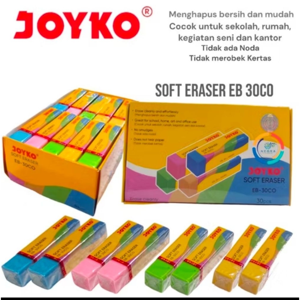 

PENGHAPUS PENSIL/SETIP JOYKO JUMBO EB 30 PER BOX