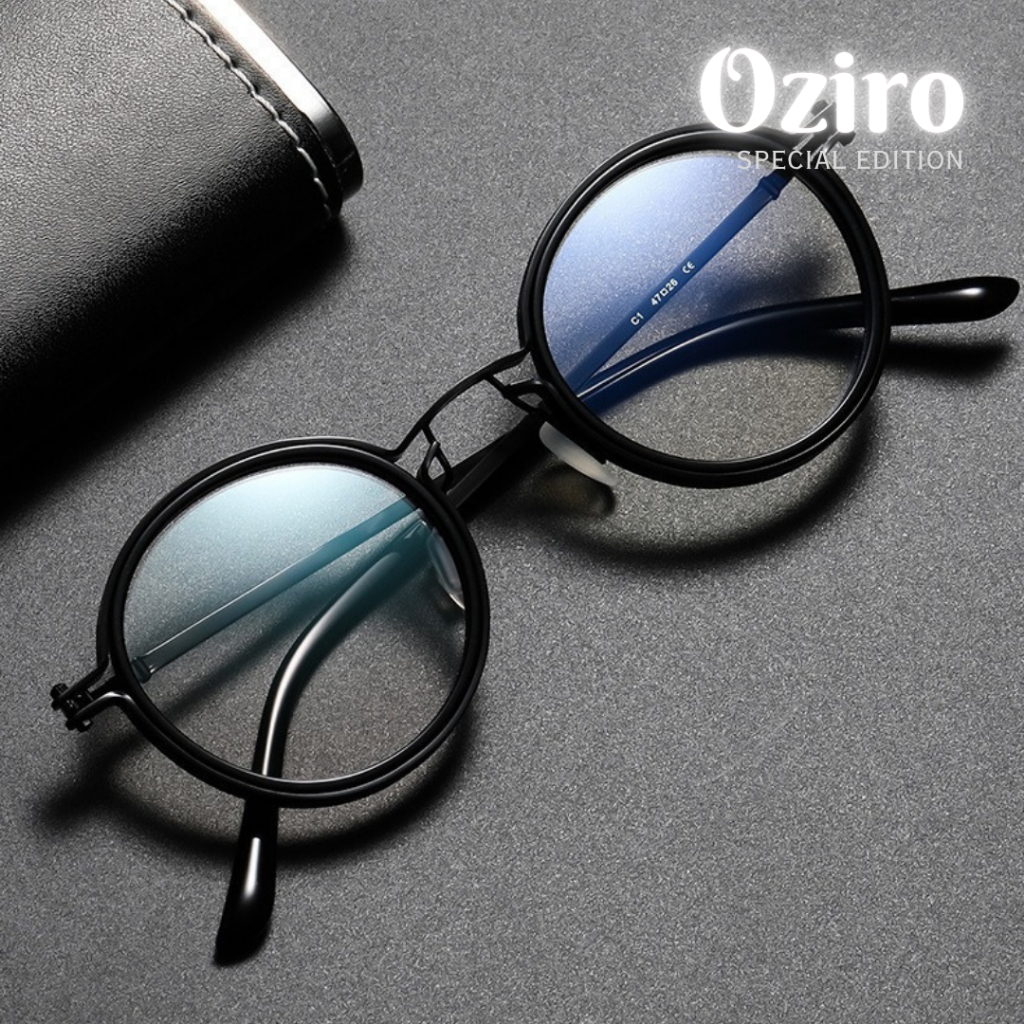 Kacamata Metal Minus Bulat Kuat Kokoh Nosepad Muka Kecil Standar Pria Wanita EYEZEE - OZIRO