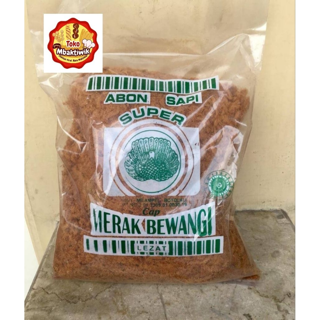 

abon sapi merak bewangi premium 250 gram hijau