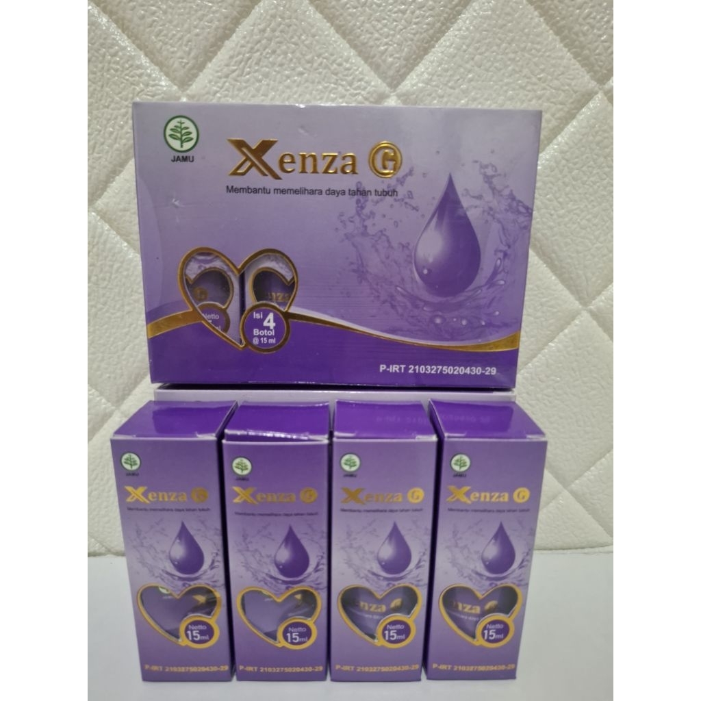 Xenza g / Senza g 15ml 1Box Isi 4 Boto Kemasan Terbaru 100% Original
