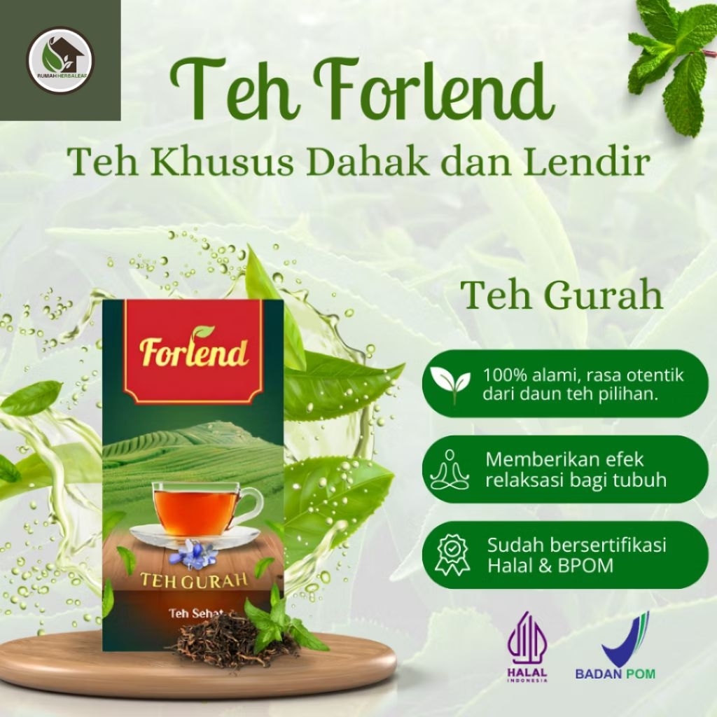 

FORLEND Teh Gurah - Sangat Ampuh Sembuhkan Batuk Berdahak, Asma, Sinusitis, Flu - BPOM Halal