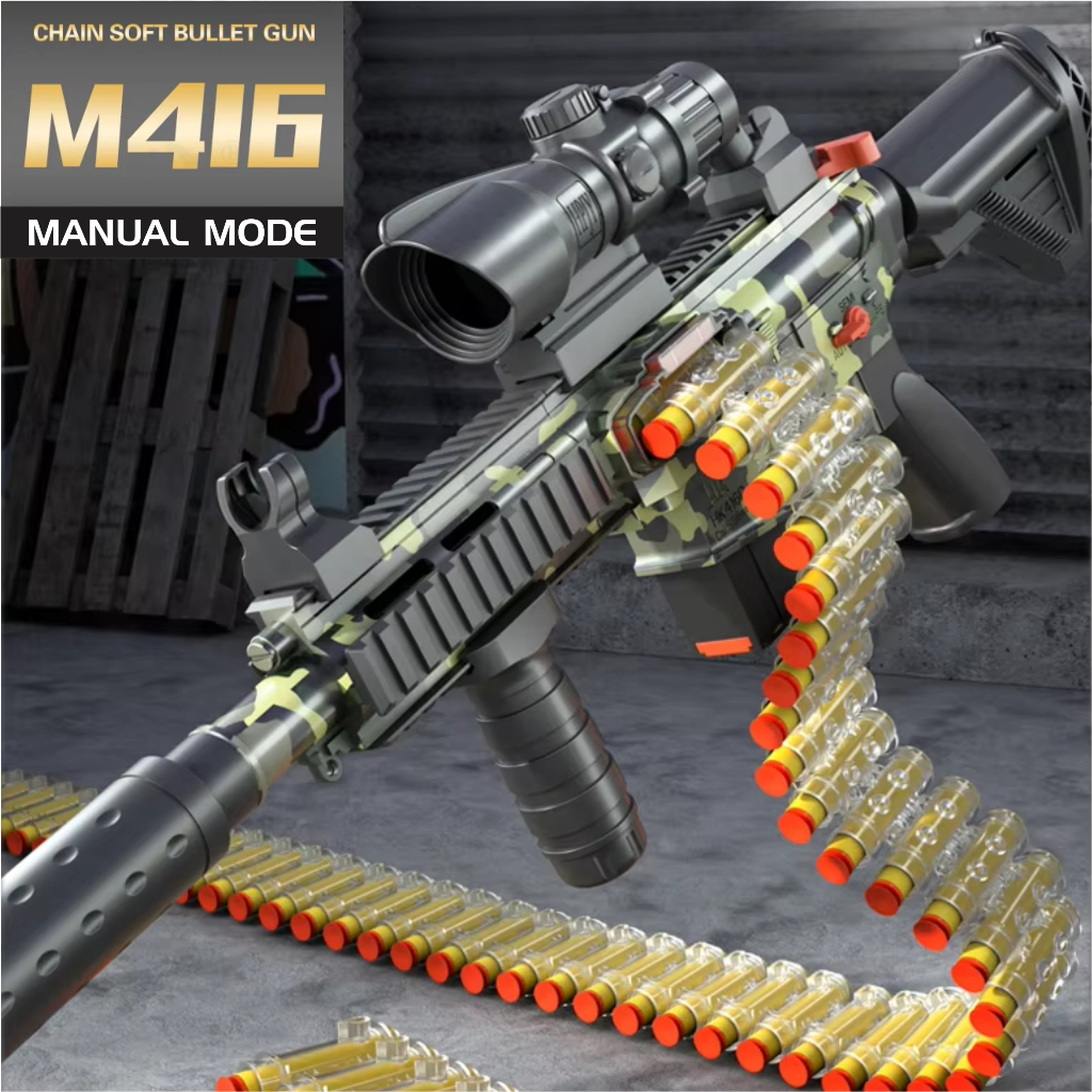 Mainan Ketangkasan Anak, Isi Busa Aman - M416 Kokang, M416 Otomatis