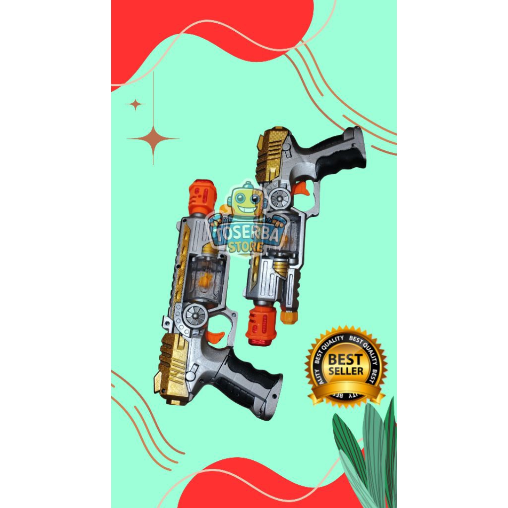 Pistol Mainan Anak Pistol Baterai PISTOL LASER ADA LAMPU DAN BUNYI