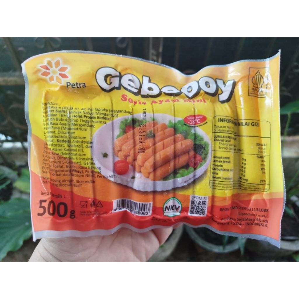 

Geboooy Sosis Ayam Mini (isi 30pcs) Kemasan 500gram