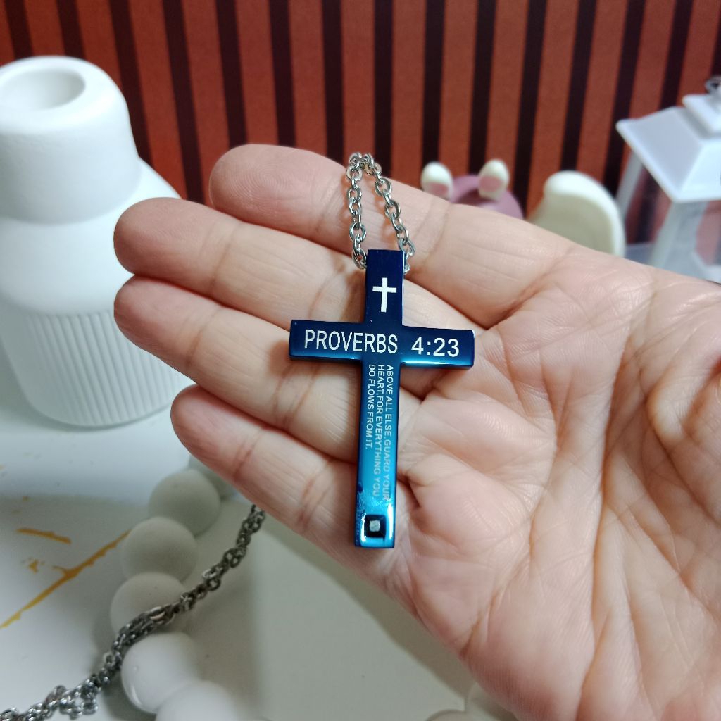 new kalung salib couple titanium keren