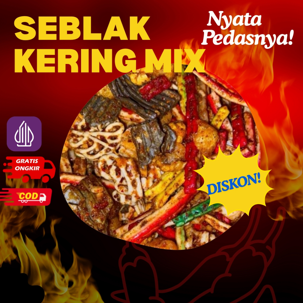 

kerupuk seblak campur mix/seblak campur beton/kerupuk rafael/kerupuk jengkol