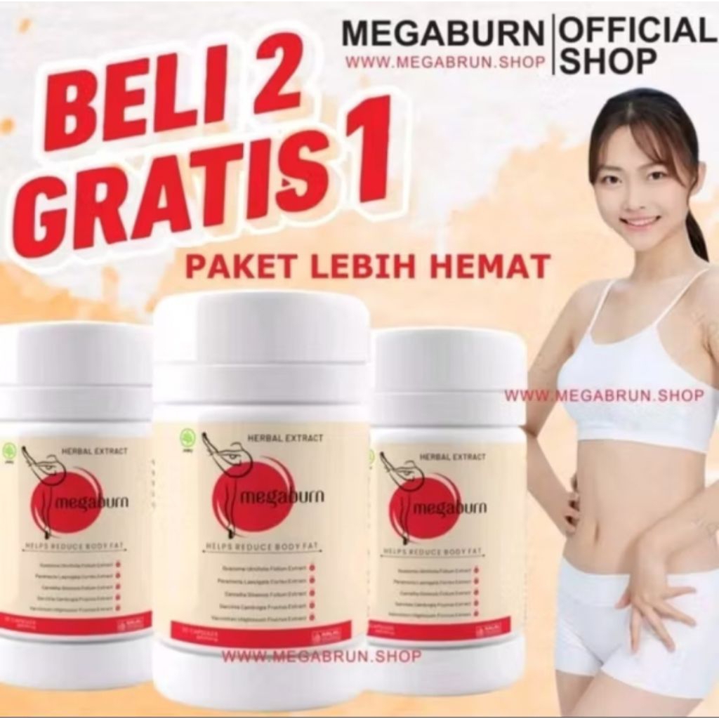 megaburn helps reduce body fat  megaburn herbal original asli