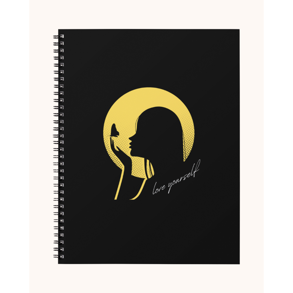 

Notebook Reflektif A5 Spiral – 50 Halaman Hitam Putih | HVS 80gsm & 100gsm – Love Yourself