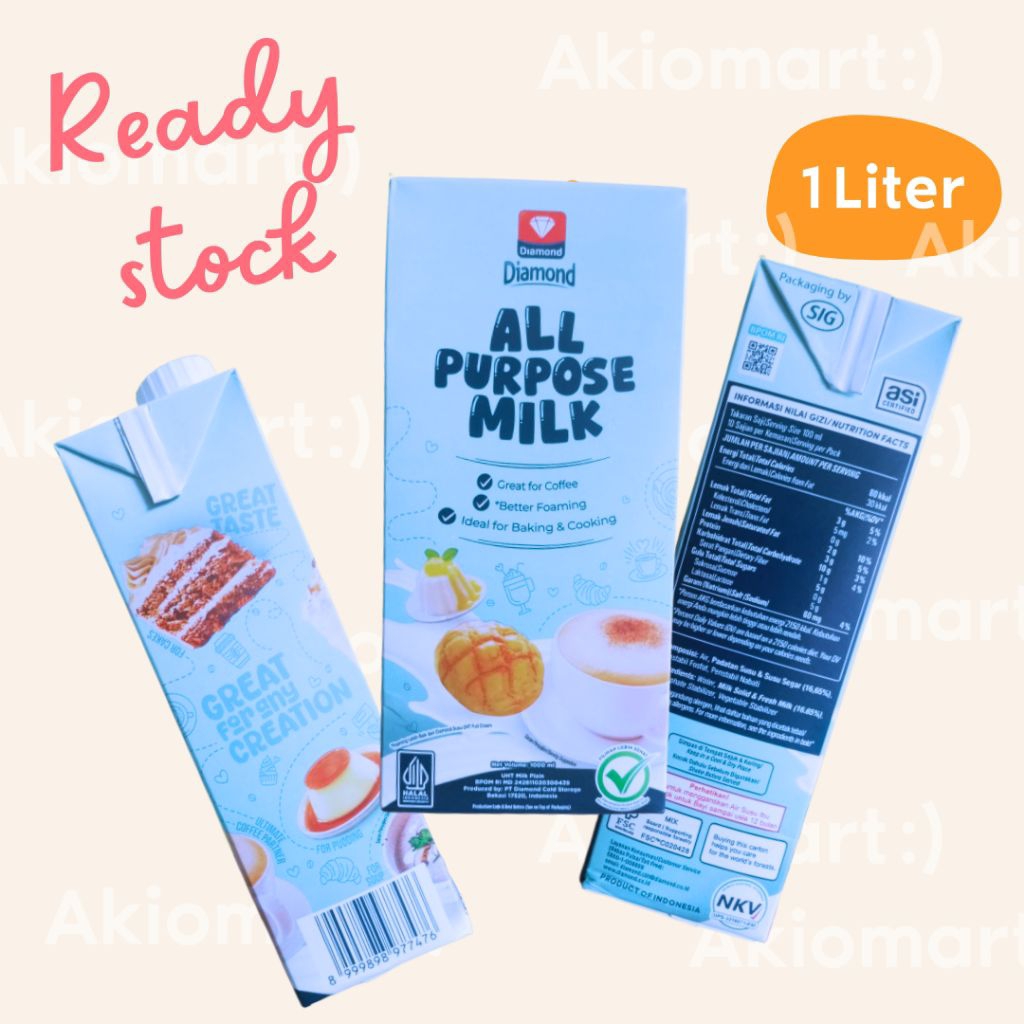 

Susu Diamond All Purpose 1 liter Susu UHT Diamond All Purpose 1 liter