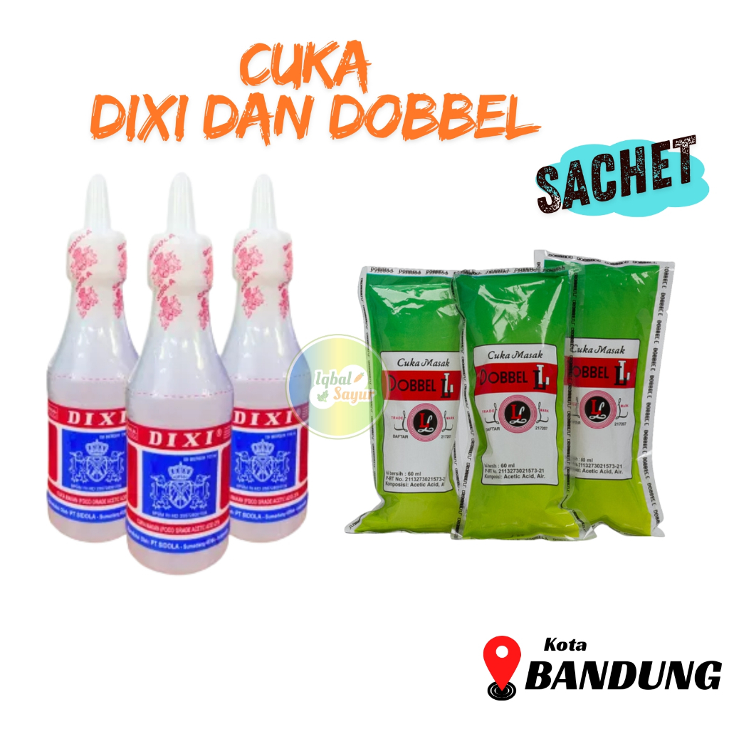 

Cuka Makan Dixi Dan Cuka Masak Dobbel Per Bungkus Bandung