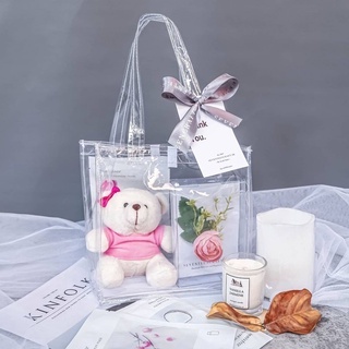 

Tas Mika PVC Polos Goodie bag hampers souvenir tebal super bening MIKA BENING