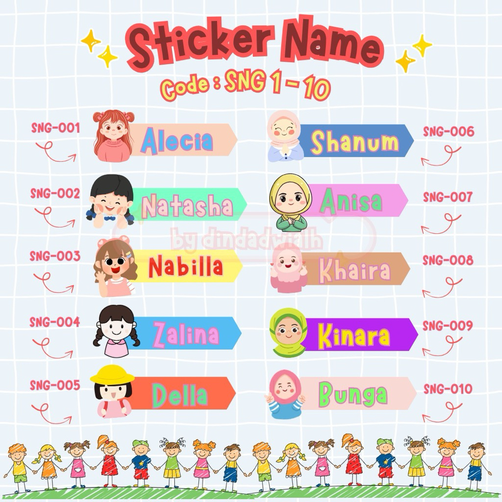 

Sticker Name Girl - Label Nama Buku Sekolah Anak by dindadwialh