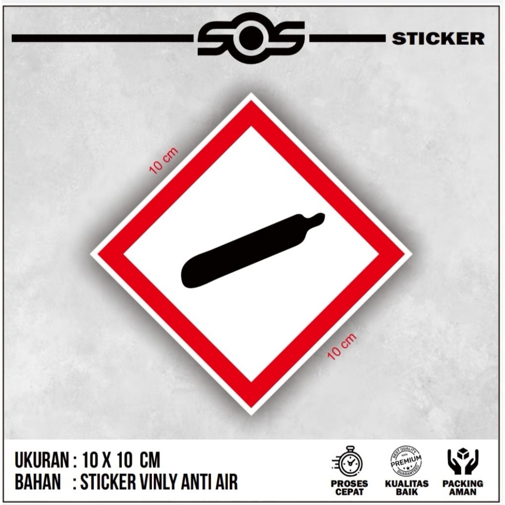 

STICKER SIGN / STICKER TANDA + STICKER LABEL PERINGATAN B3 GAS BERTEKANAN + STICKER LABEL + STICKER PERINGATAN