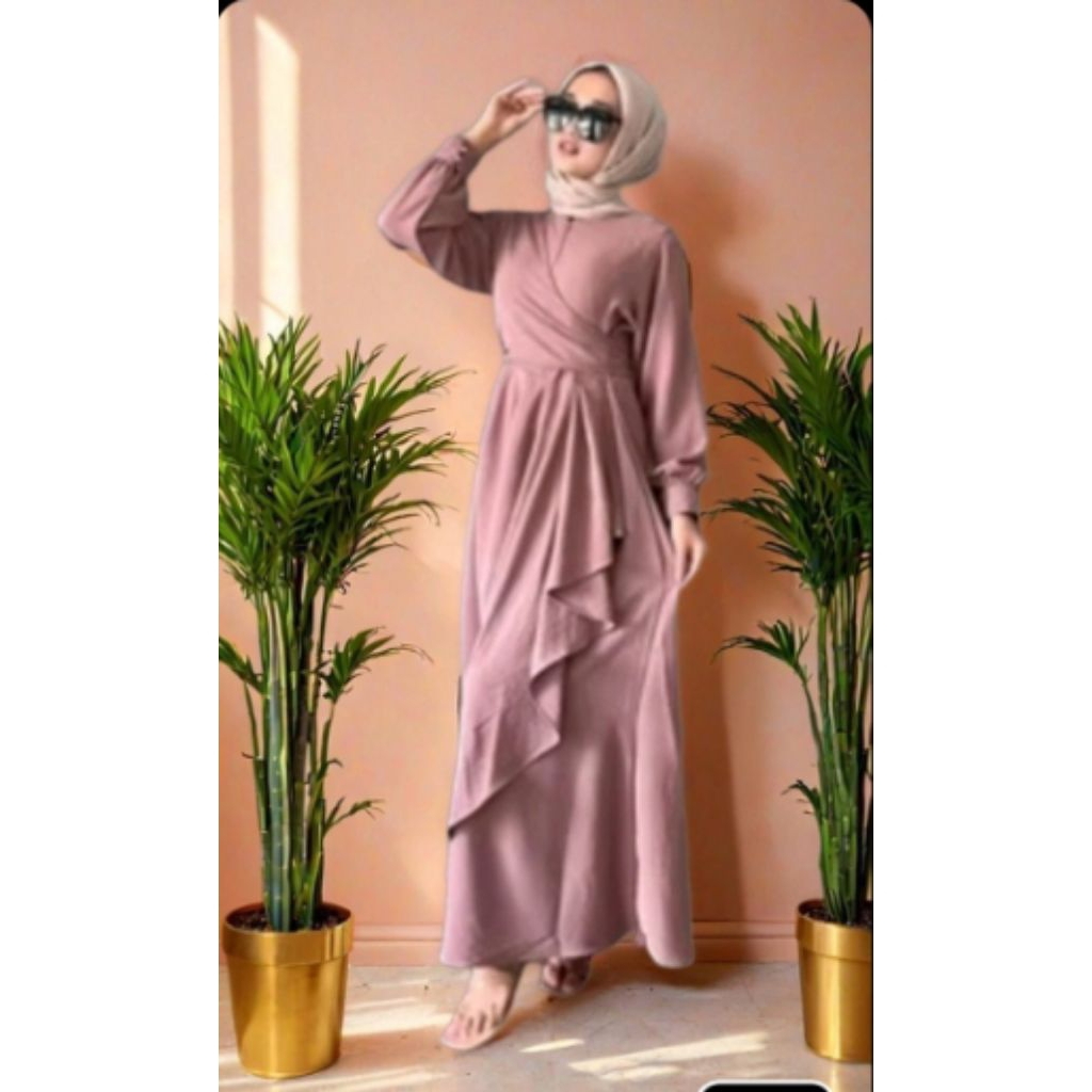 Gamis Crinkle Terbaru Remaja | Gaun Pesta & Pakaian Muslimah Modern
