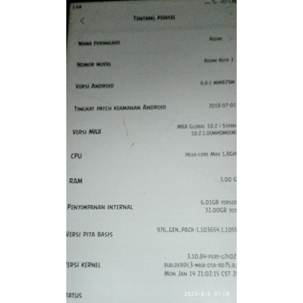 redmi note 3 ram 3/32