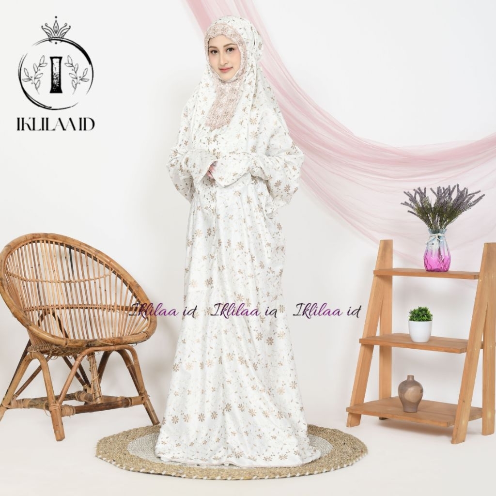 Ikliilaa Mukena Terusan Dewasa Sutra Milo