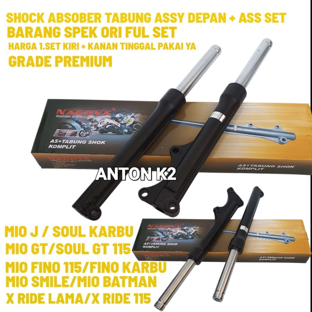 SHOCK DEPAN/ASS SHOCK TABUNG DEPAN STANDAR ORI MOTOR MIO SMILE/MIO SOUL GT 115/MIO J/MIO SOUL KARBU