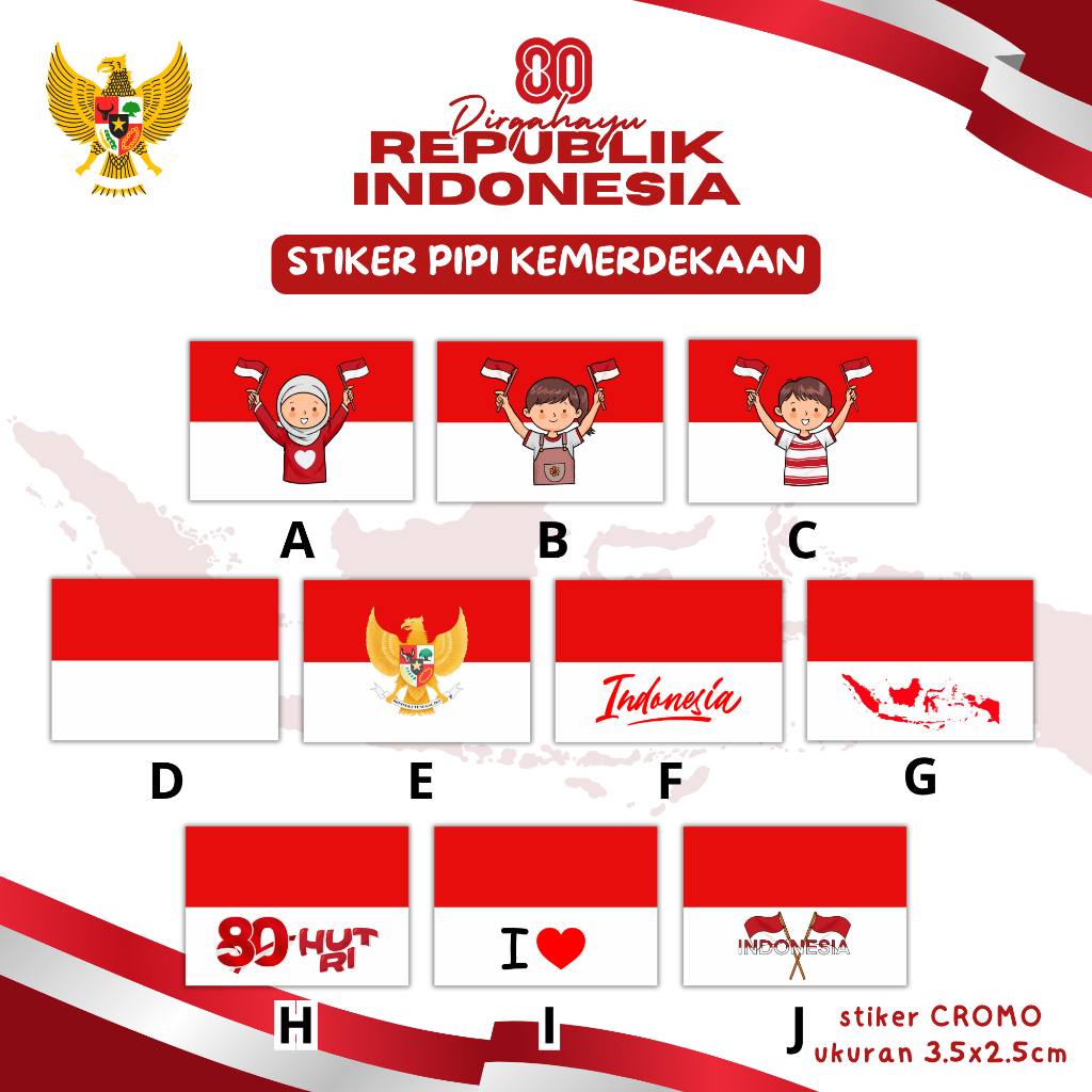 

STICKER PIPI AGUSTUSAN STICKER KEMERDEKAAN SIAP KIRIM HARI INI STICKER PIPI pe20 HUT RI KEMERDEKAAN