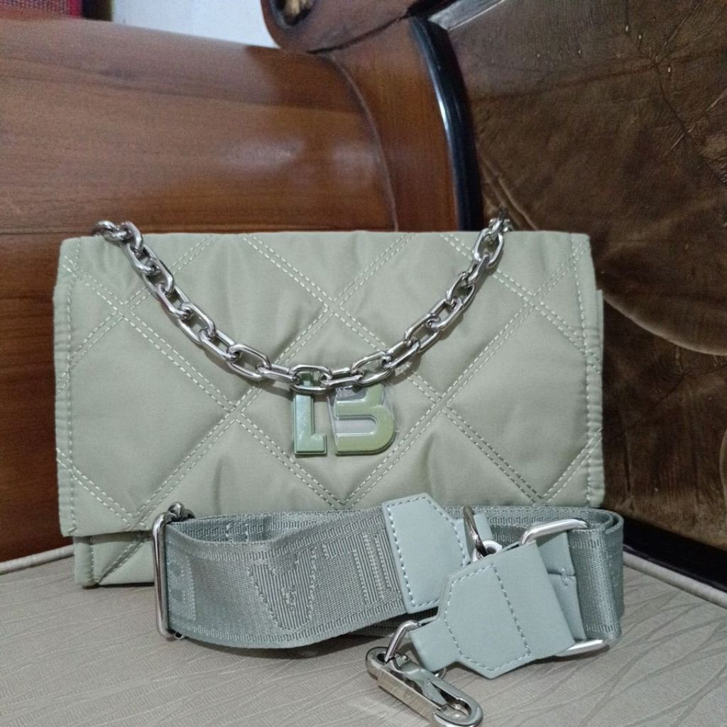 Tas nilon hijau sage #bimbayola#