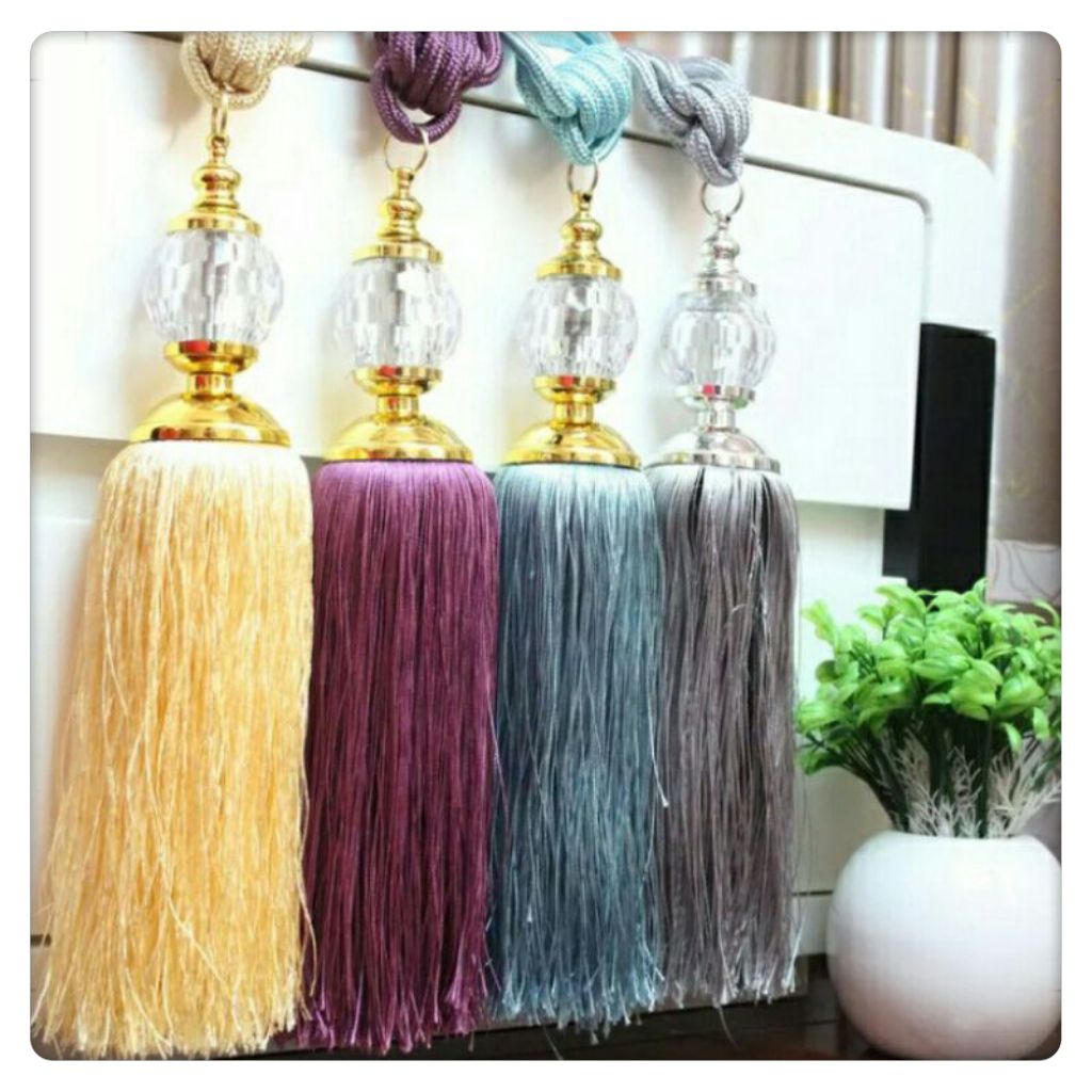 Tali Gorden Kristal Ukuran Jumbo Tali Mewah & Elegan