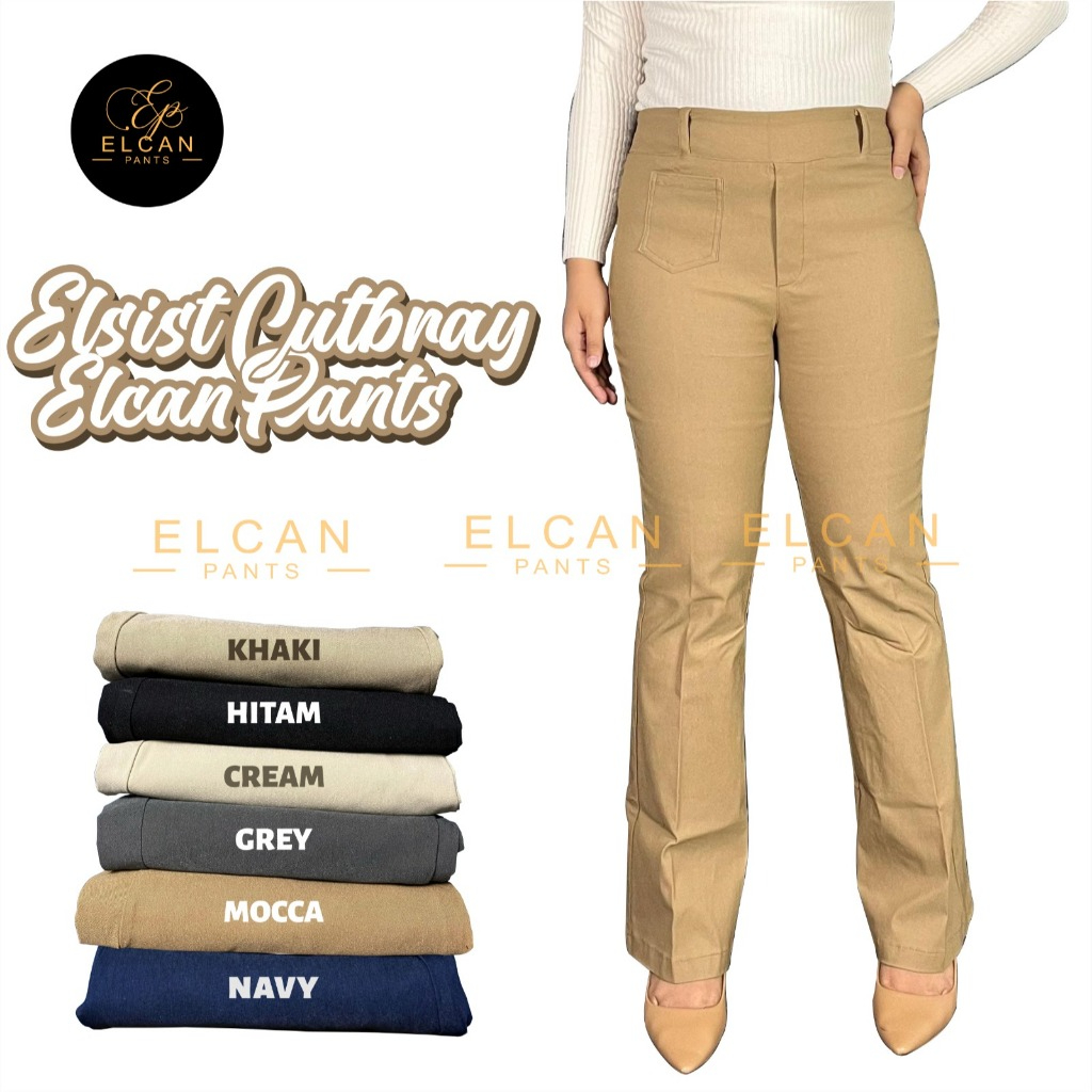 Elsist Cutbray Elcan Pants Cutbray Soft Jeans Cutbray Wanita Celana Panjang Wanita Strechy Khaki Hit
