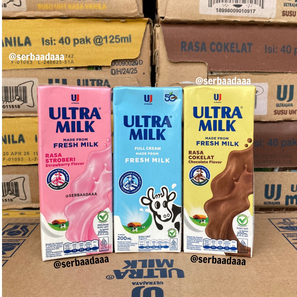 

Ultra Milk Susu UHT 200 ml 1Pcs