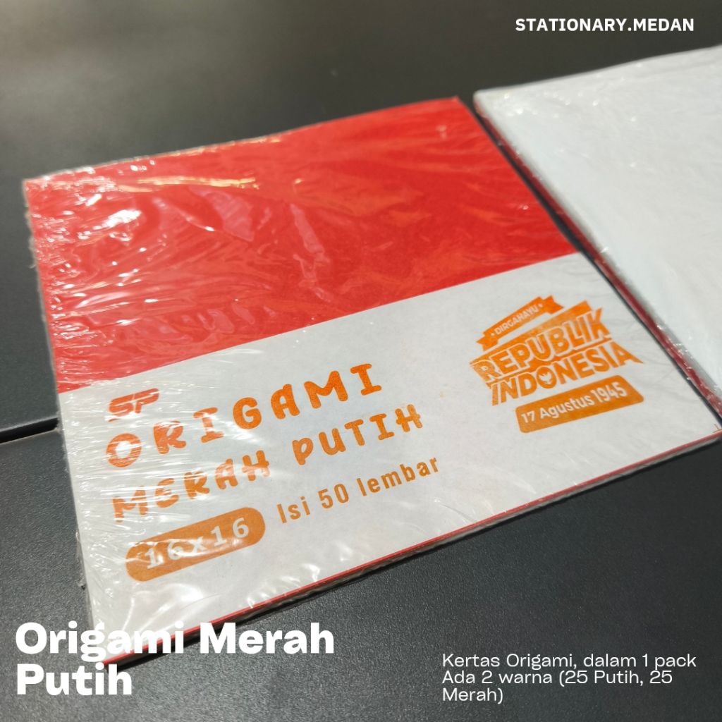 

Origami Merah Putih Kemerdekaan 16 x 16 CM / 50 Lembar