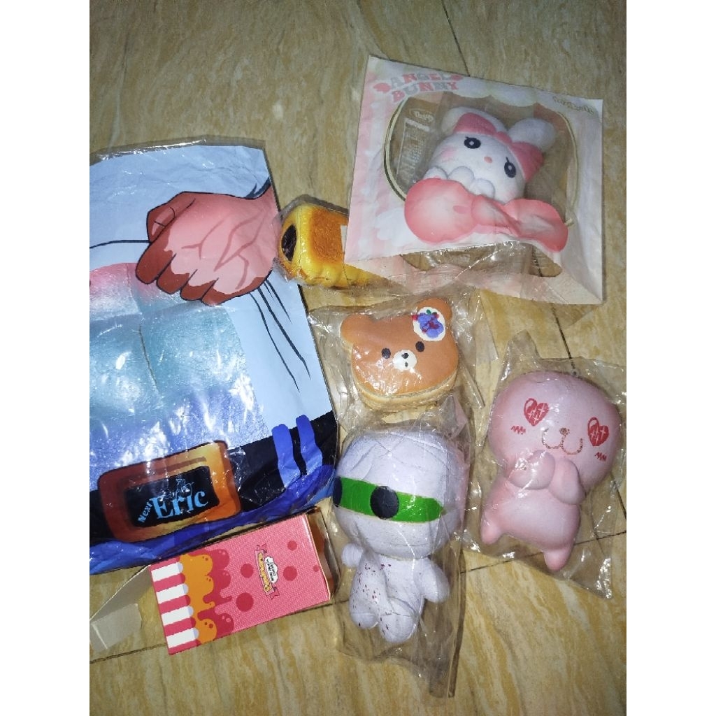 Squishy Licensed Punimaru Pancake Eric Sixpack Mummy Bread Doll Angel Bunny Punimaru Cornet Bundle