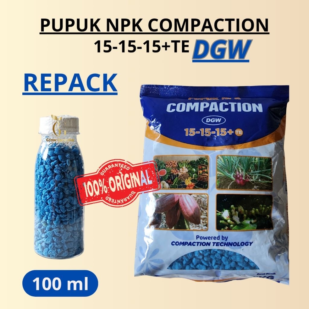 PUPUK NPK DGW COMPACTION 15-15-15+TE || PUPUK NPK DGW REPACK || 100 ML