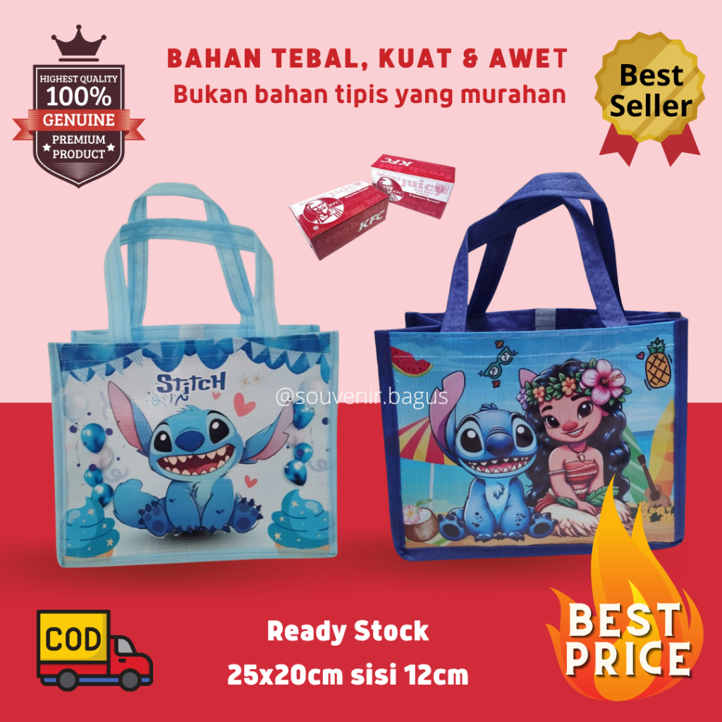 

Tas Ultah Anak Lilo Stitch Lillo souvenir Ulang Tahun Anomali Snow White Mario Bross