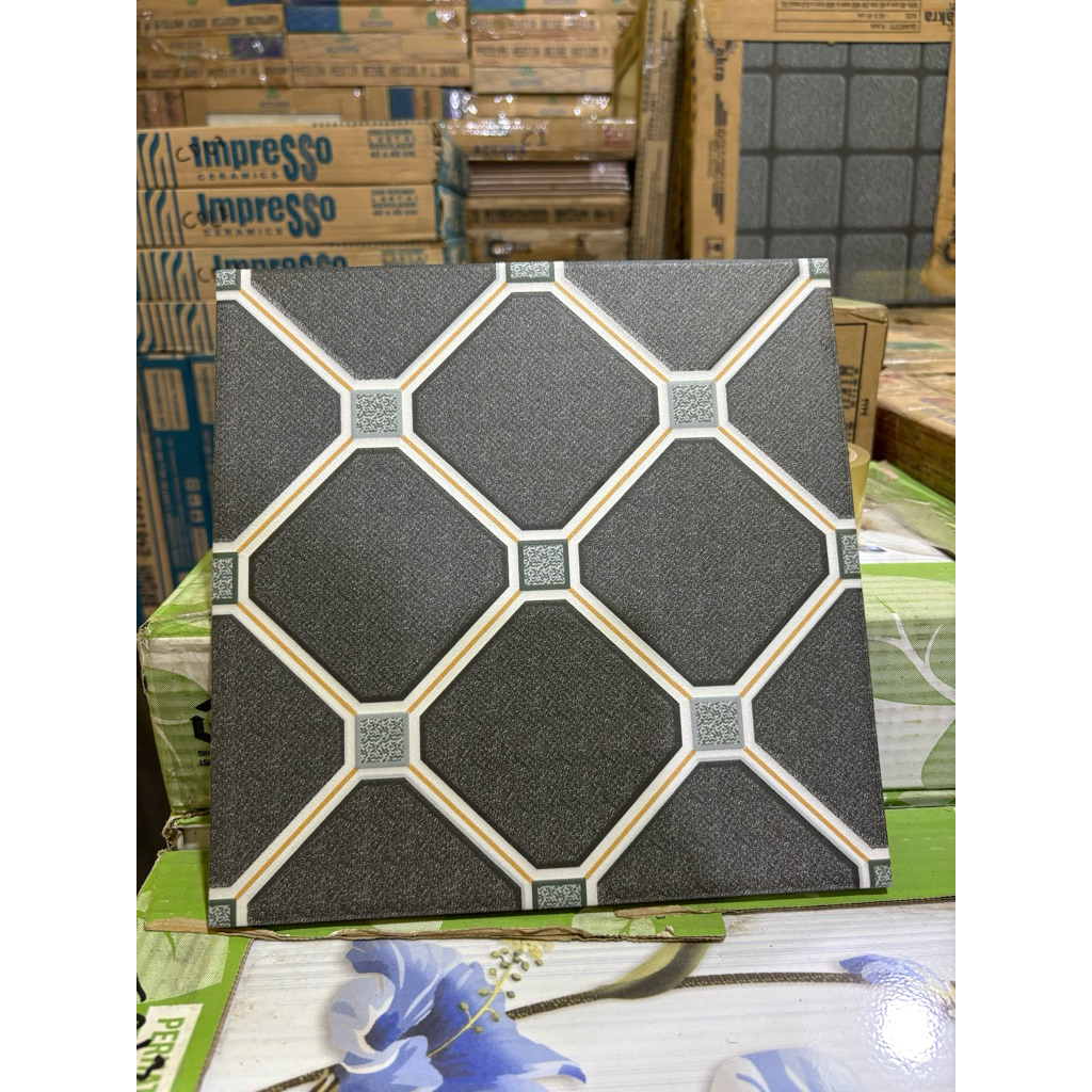 Keramik Lantai 25 x 25 cm // Kamar Mandi // Hitam