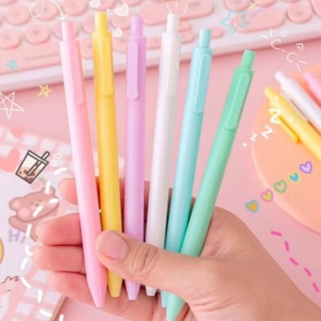 

Pena Cetekan Macaroon Pulpen Warna Pastel Tinta Hitam Alat Tulis Sekolah Kantor Pen Warna Warni Bolpoint Polos Murah Import S078