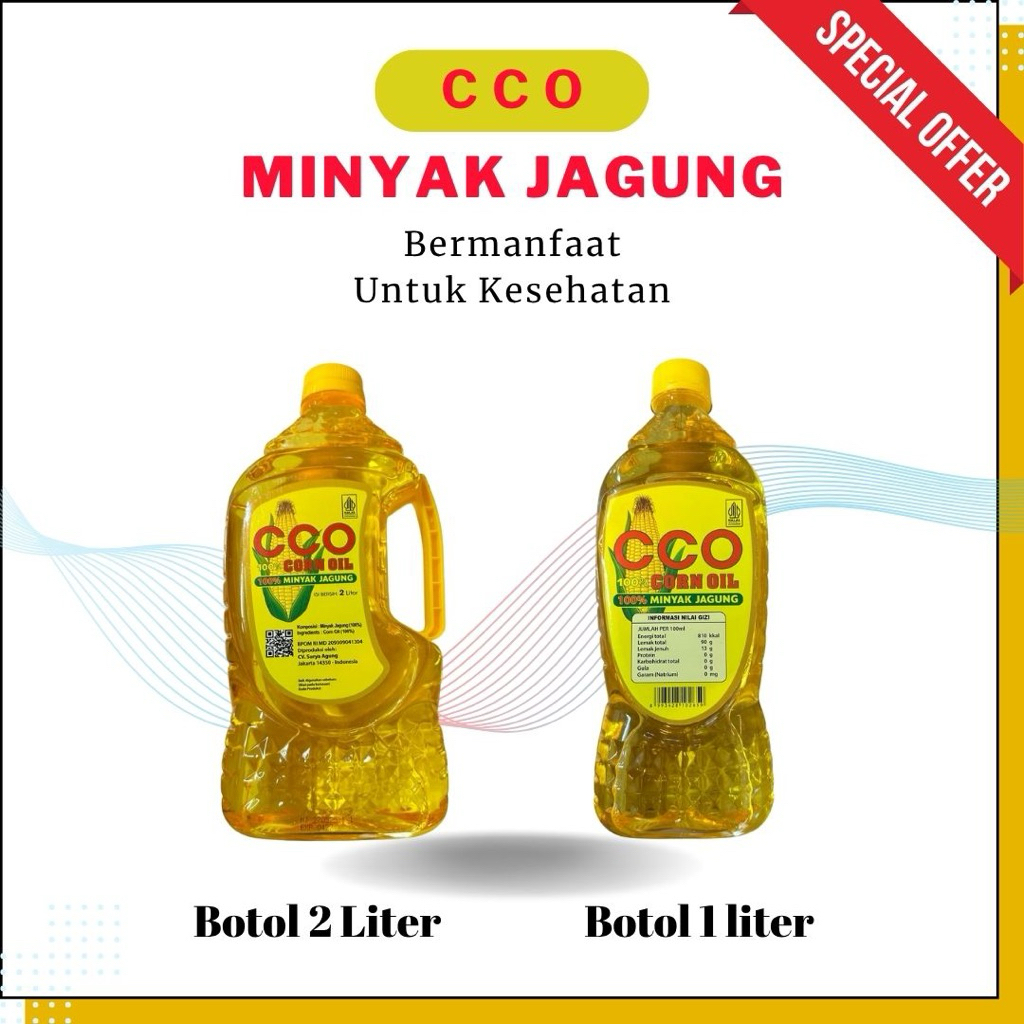 

Minyak Jagung CCO corn oil Botol 1 liter & 2 liter